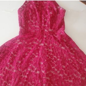 Crystal Doll juniors size M burgundy lace dress